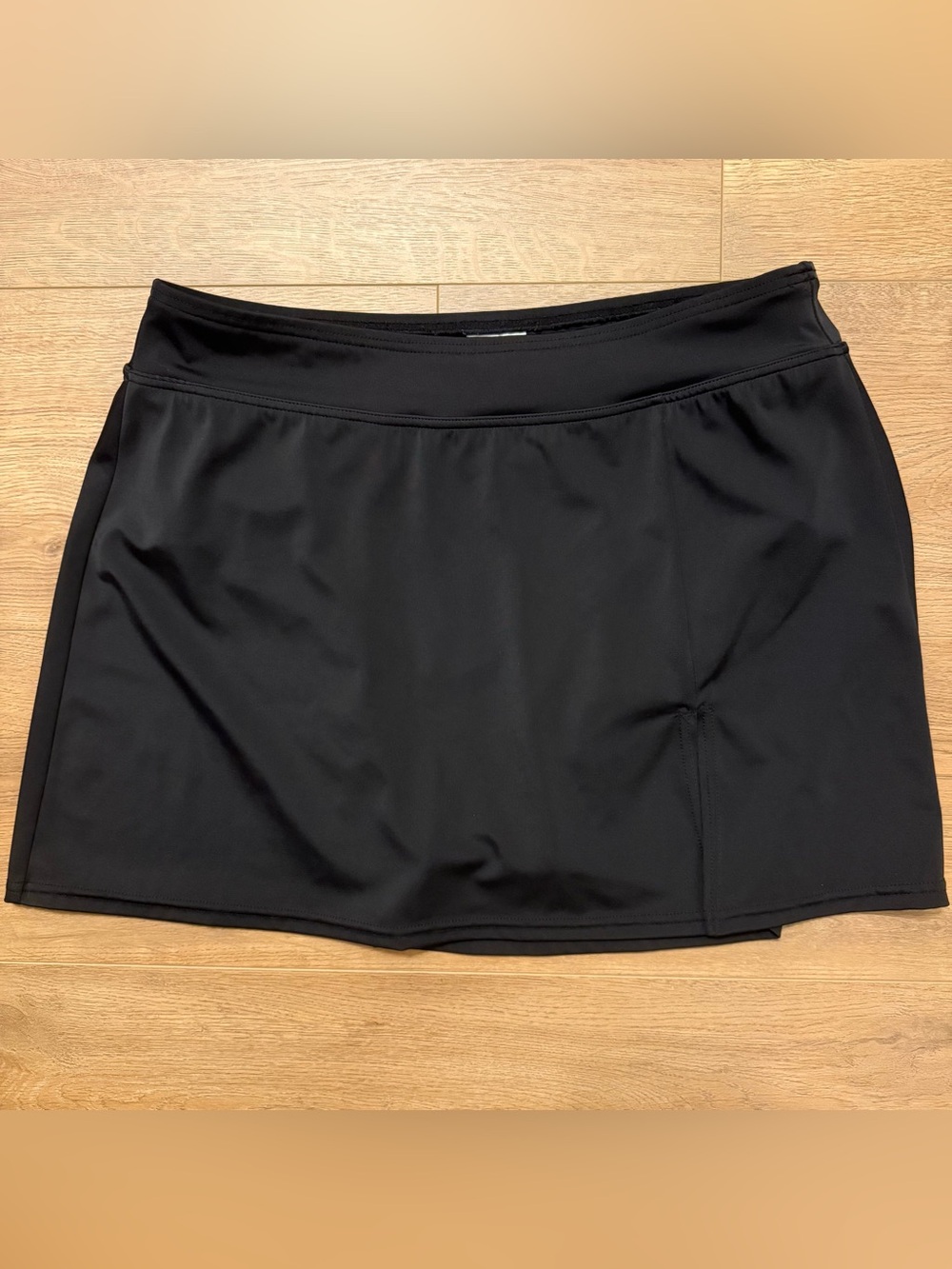 Lands’ End Women's Black Mini Swim Skirt, Built-in-Bikini Bottom, Sz. S 6-8